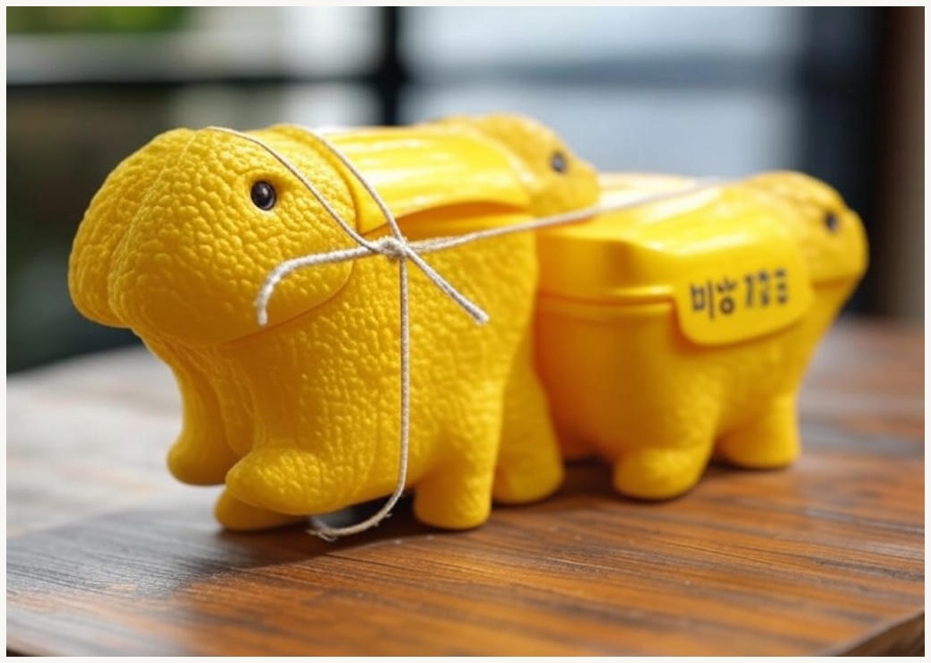 [공룡플라스틱] 빵상자3호 2개 묶음(노랑)