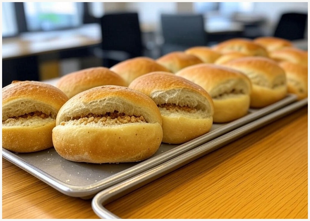 [당일생산] 보리담은찰보리빵, 아침대용 간편식, 사무실 회사 간식, 대용량, 50개, 28g