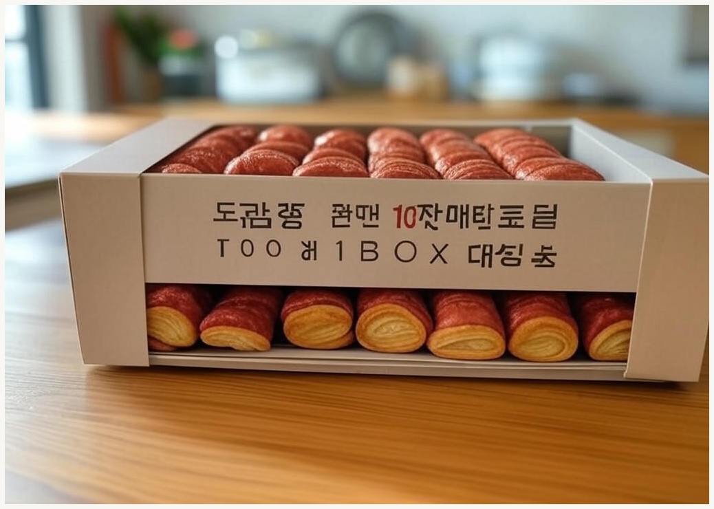 드림푸드 수제 단팥빵 10개 1BOX 개별보장 - 이미지 1