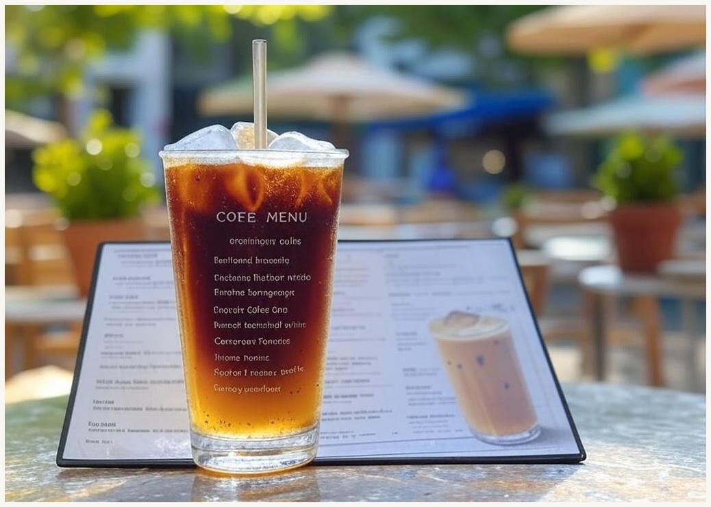 [카페 배너] 여름 겨울 시즌 베스트 메뉴 음료 커피 카페 신메뉴 홍보 단면 양면 배너 제작 600x1800 - 이미지 1